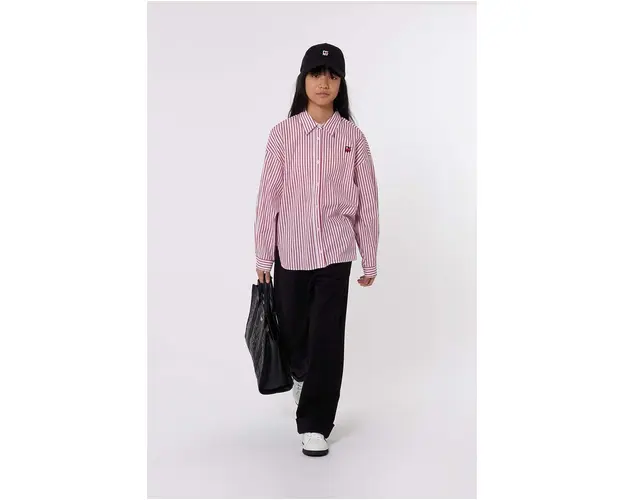 Dkny camasa de bumbac pentru copii culoarea rosu, D62071