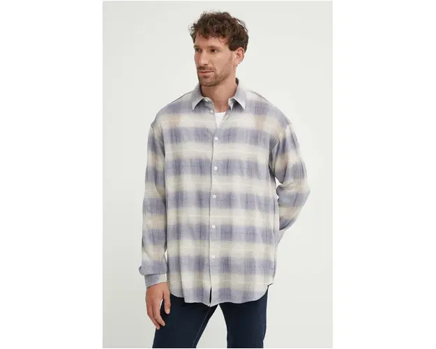 Samsoe Samsoe camasa SALUAN barbati, culoarea bej, cu guler clasic, relaxed, M24200066