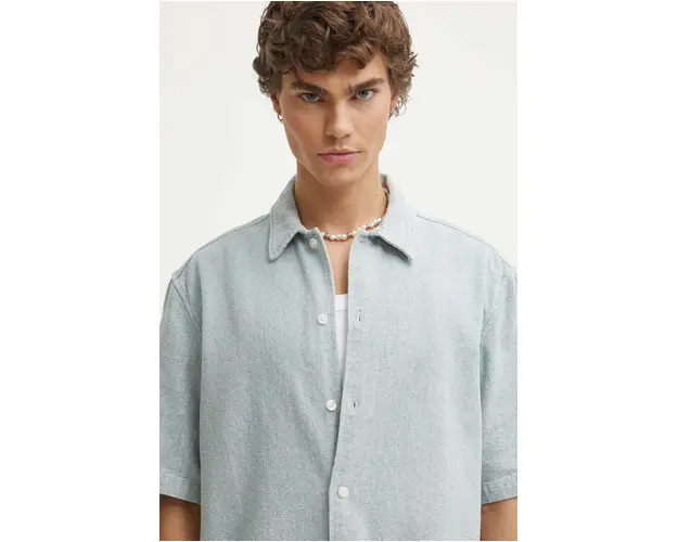 Samsoe Samsoe camasa jeans SAAYO barbati, cu guler clasic, regular, M24200078