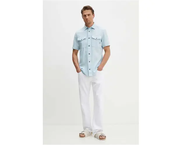 G-Star Raw camasa din bumbac barbati, cu guler clasic, slim, D19751-D454