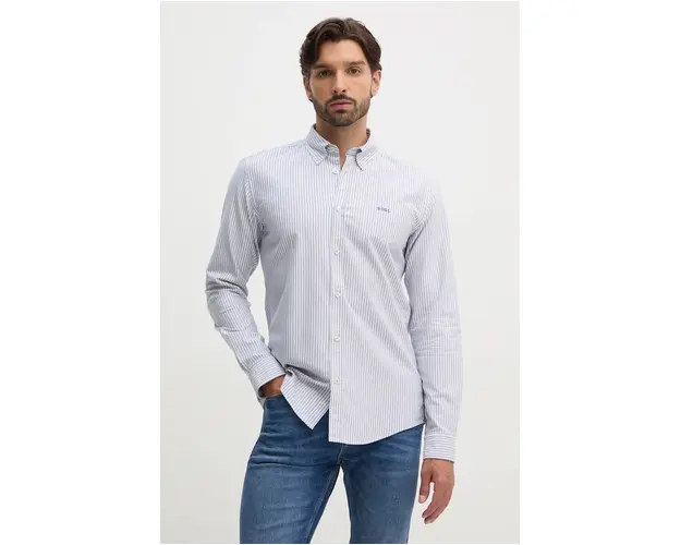 BOSS camasa din bumbac barbati, cu guler button-down, slim, 50520275