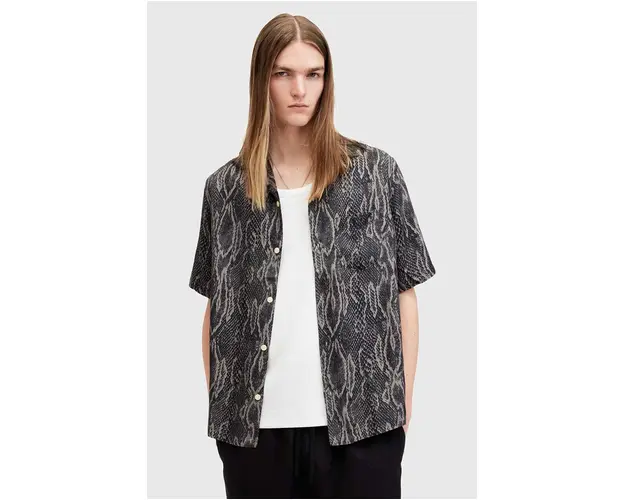 AllSaints camasa BOOMSLANG SS barbati, relaxed, M070SA