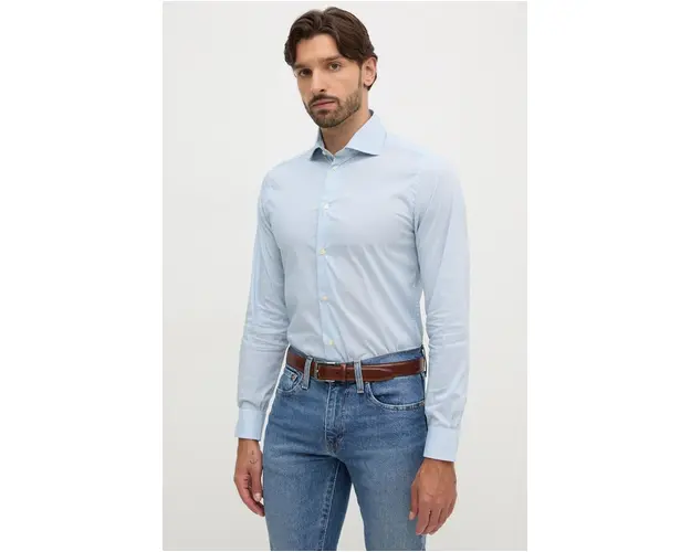 United Colors of Benetton camasa barbati, cu guler italian, slim, 5JUEUQ04D