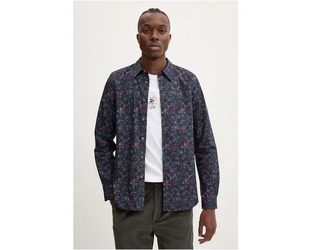 PS Paul Smith camasa din bumbac barbati, culoarea negru, cu guler clasic, regular, M2R.149T.N22172