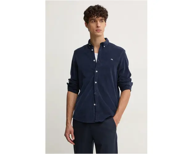 Pepe Jeans camasa din velur MILLER culoarea albastru marin, cu guler button-down, regular, PM308730
