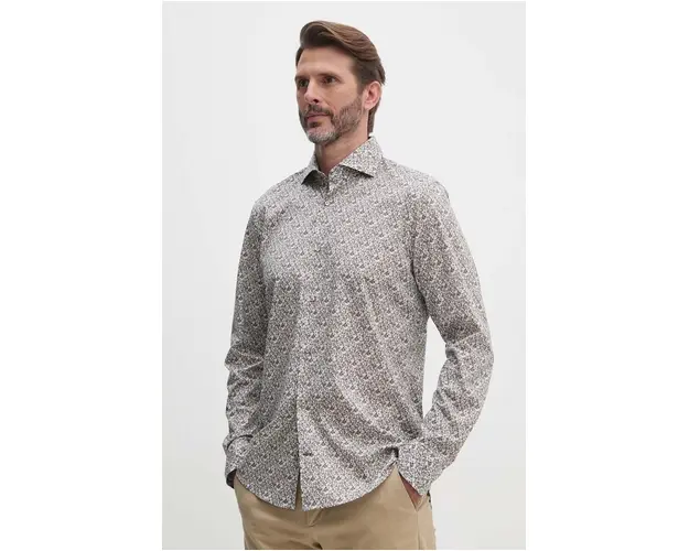 Joop! camasa barbati, culoarea bej, slim, 30043595