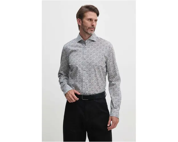 Joop! camasa barbati, culoarea gri, slim, 30043595