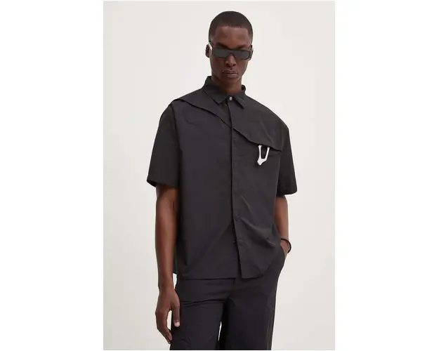 Heliot Emil camasa barbati, culoarea negru, cu guler clasic, relaxed, HE.M.05.018.P04