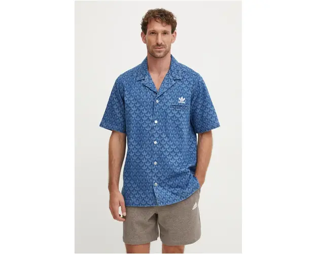 adidas Originals camasa jeans barbati, regular, IX6731