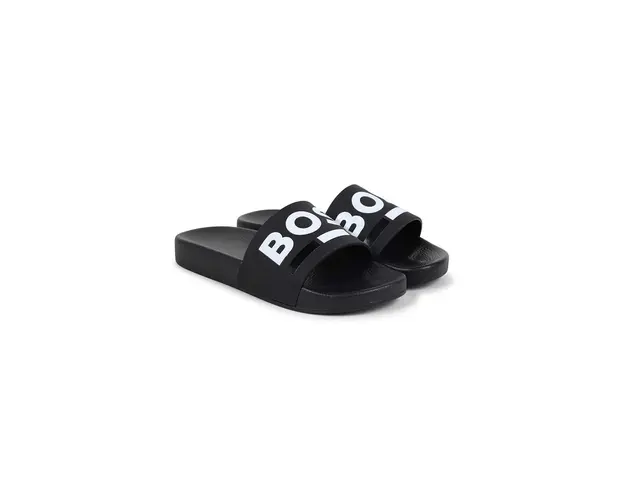 BOSS slapi copii Aqua Slides culoarea negru, J51320