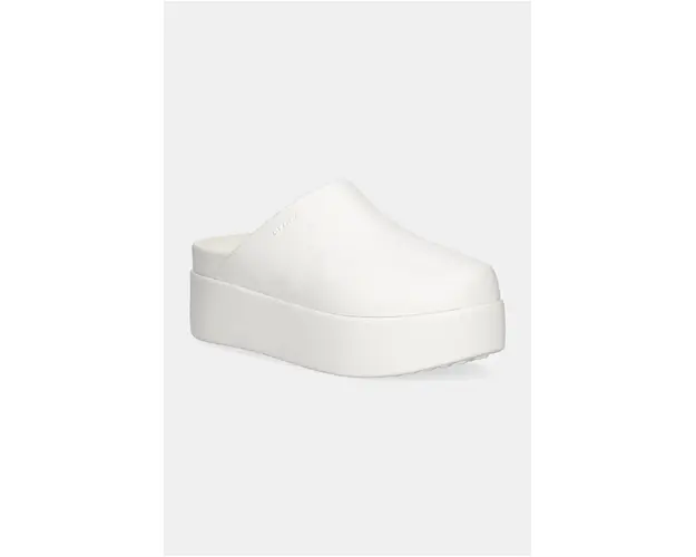 Crocs papuci Dylan Platform Clog femei, culoarea alb, cu platforma, 209869
