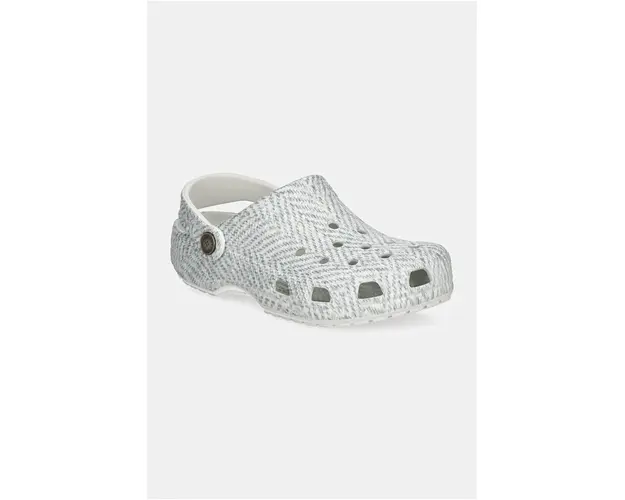 Crocs papuci Crocsclassic Tweed Clog femei, culoarea gri, 210403