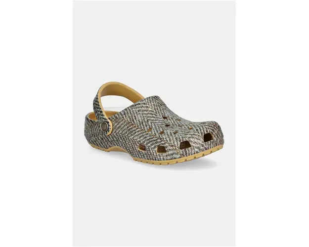 Crocs papuci Crocsclassic Tweed Clog femei, culoarea bej, 210403