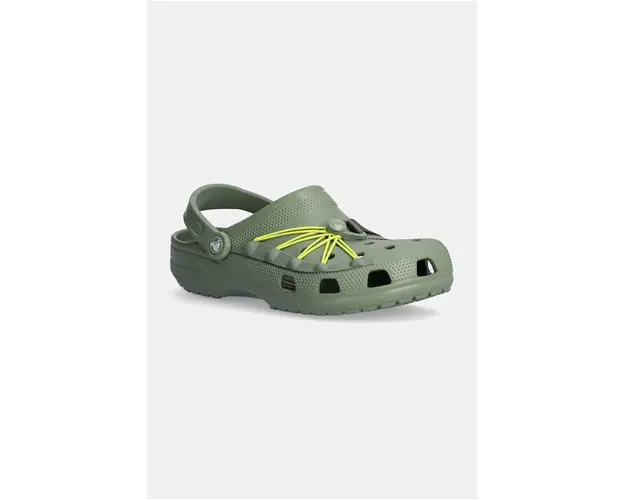 Crocs papuci Classic Lockdown Clog barbati, culoarea verde, 210393