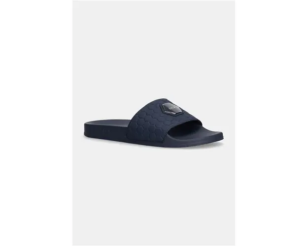 BALR. papuci Beach Slide barbati, culoarea albastru marin, B1520.1004