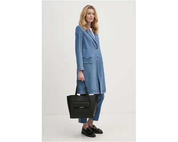 Sisley palton jeans femei, de tranzitie, 2UKKLN04I