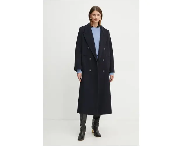 Ivy Oak palton de lana culoarea albastru marin, de tranzitie, IO111135