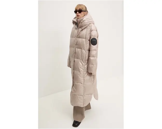 MMC STUDIO geaca de puf MILA femei, culoarea bej, de iarna, oversized