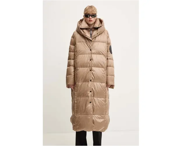 MMC STUDIO geaca de puf MILA femei, culoarea bej, de iarna, oversized