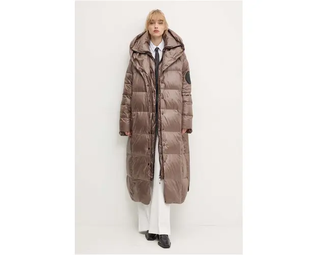 MMC STUDIO geaca de puf MILA femei, culoarea maro, de iarna, oversized