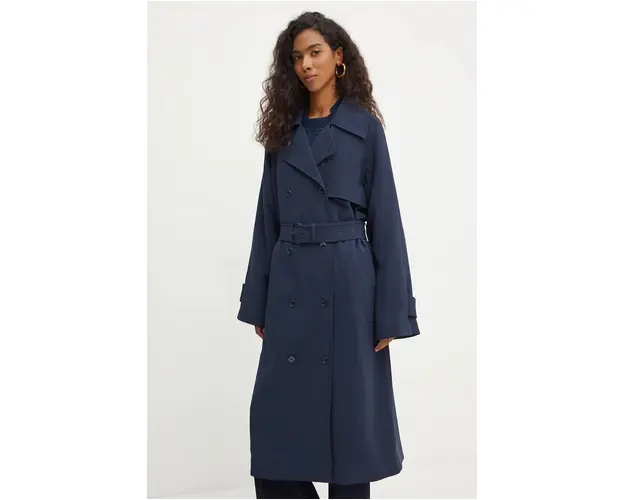 MICHAEL Michael Kors trenci femei, culoarea albastru marin, de tranzitie, oversize, MF420EXENX