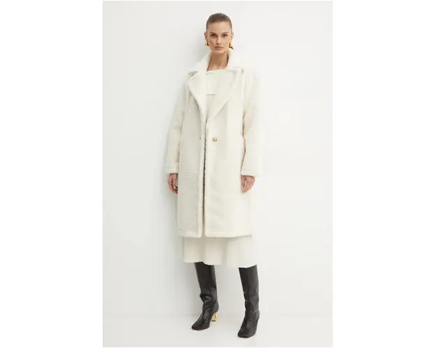 MICHAEL Michael Kors palton femei, culoarea bej, de tranzitie, 77B1384M52