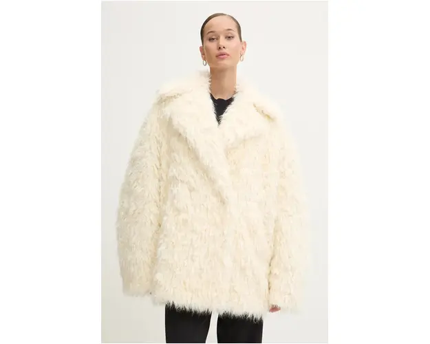 MSGM palton femei, culoarea bej, de tranzitie, 3742MDC17.247808