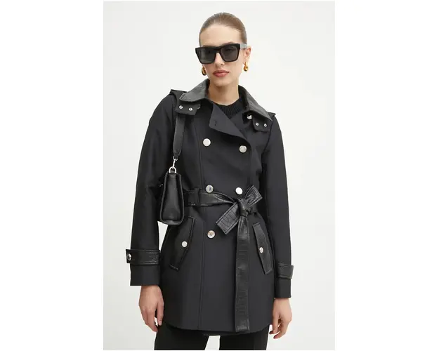 Morgan palton GZIMA femei, culoarea negru, de tranzitie, GZIMA