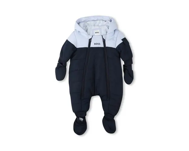 BOSS salopeta copii culoarea albastru marin, J51048