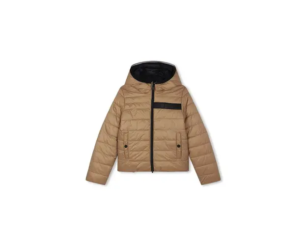 BOSS geaca reversibila pentru copii culoarea bej, J51235