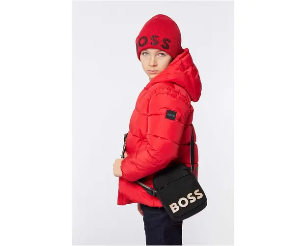 BOSS geaca copii culoarea rosu, J51237