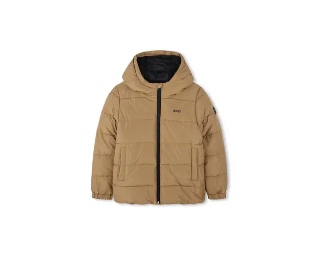 BOSS geaca copii culoarea bej, J51237