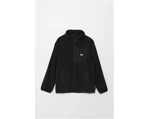 Quiksilver hanorac polar pentru copii ICE FIELDS FZ culoarea negru, modelator, EQBFT03907