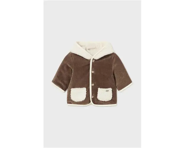 Mayoral Newborn geaca reversibila pentru bebelusi culoarea maro, 2448