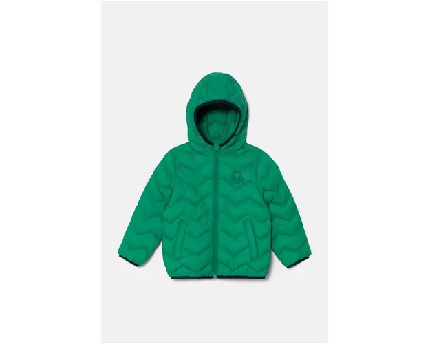 United Colors of Benetton geaca copii culoarea verde, 2TWDGN02V