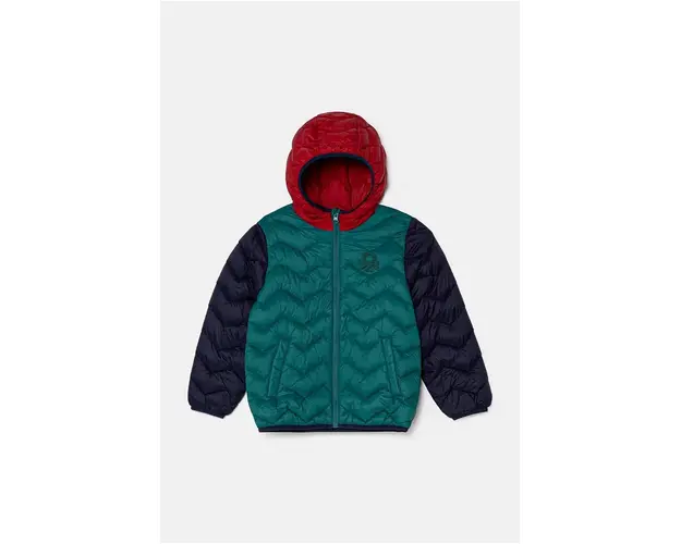 United Colors of Benetton geaca copii culoarea verde, 2TWDGN02V