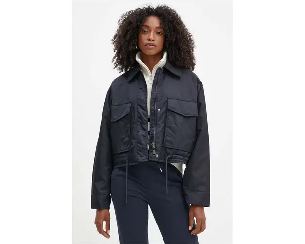 Weekend Max Mara geaca cu doua fete femei, culoarea albastru marin, de tranzitie, oversize, 2425486031600