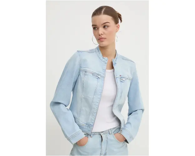 Tommy Jeans geaca jeans femei, de tranzitie, DW0DW18201