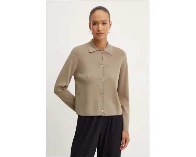 Max Mara Leisure cardigan femei, culoarea bej, light, 2426316017600