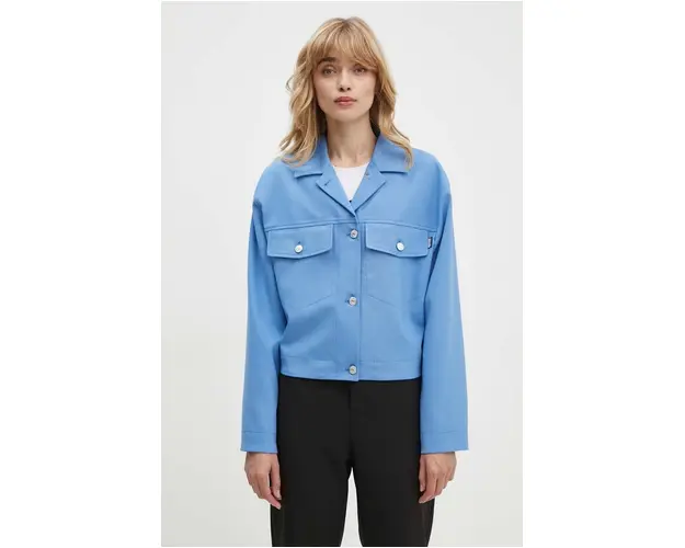 Moschino Jeans geaca din amestec de lana de tranzitie, 0506.8226