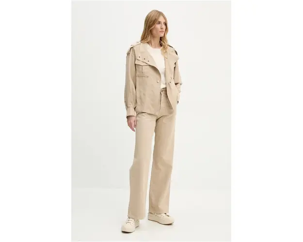 BA&SH geaca femei, culoarea bej, de tranzitie, 1H24LISO