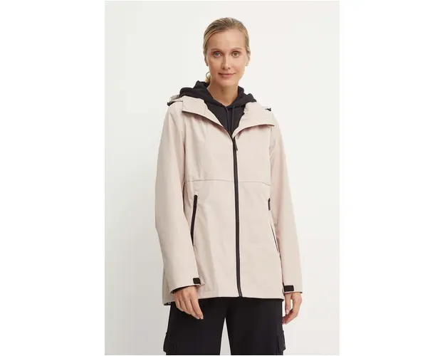 Dkny geaca femei, culoarea bej, de tranzitie, DP4J9488