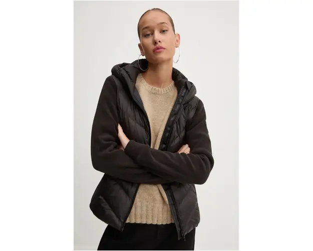 Superdry geaca femei, culoarea negru, de tranzitie, W5011904A-02A