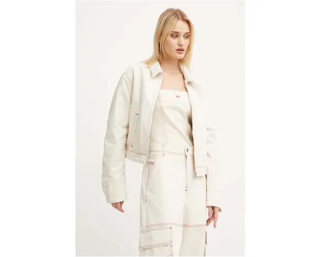 Diesel geaca DE-NOVA femei, culoarea bej, de tranzitie, oversize, A13430.0GRDQ
