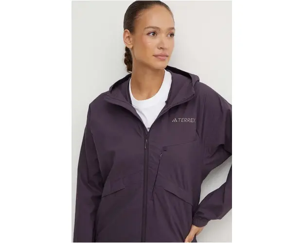 adidas TERREX jacheta de exterior Xperior culoarea violet, IW3820