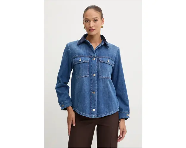 Marella camasa jeans femei, cu guler clasic, regular, 2423046034200