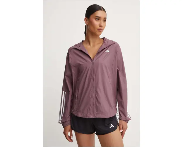 adidas Performance windbreaker Hyperglam culoarea violet, de tranzitie, oversize, IX3213
