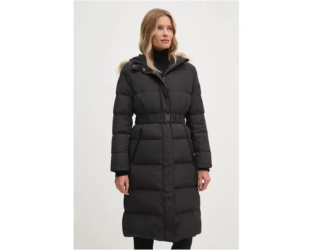 Pepe Jeans geaca de puf BELLA femei, culoarea negru, de iarna, PL402436