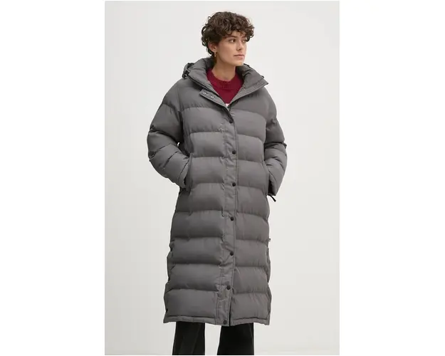 Pepe Jeans geaca BIBI LONG femei, culoarea gri, de iarna, PL402437