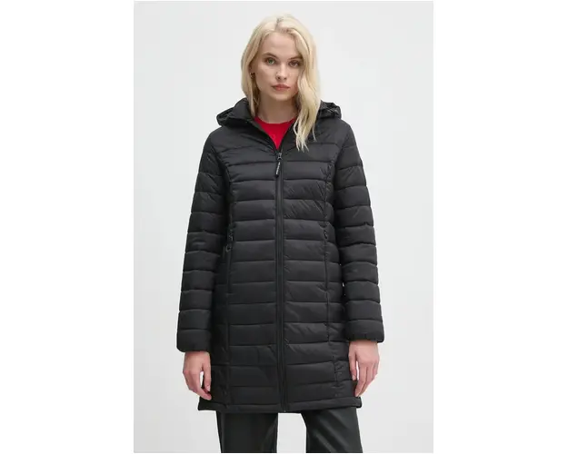 Pepe Jeans geaca AMMY LONG femei, culoarea negru, de iarna, PL402442